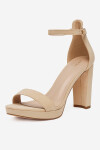 Sandály DeeZee SE008-BEIGE Látkový materiál