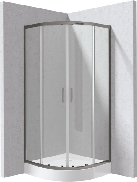 DEANTE - Funkia Evo čtvrtkruhový kout s vaničkou, 80x80 cm KYPZD088P