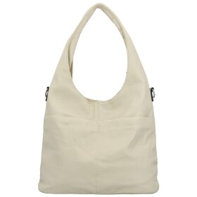 Módní dámská koženková kabelka na rameno Lucyna, bílá