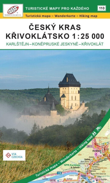 Český kras, Křivoklátsko 25 000 110 Turistické mapy pro každého