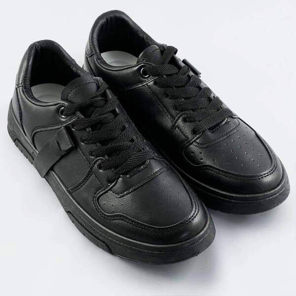 Černé dámské šněrovací tenisky sneakers (21-Q22) odstíny černé XL (42)