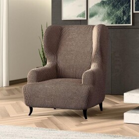 Bielastické potahy COSTINA oříšková křeslo ušák (š. 60 - 110 cm)