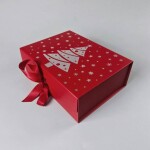 Dortisimo Elegantní dárková krabice červená s magnetem a stuhou (28 x 21 x 9,5 cm)