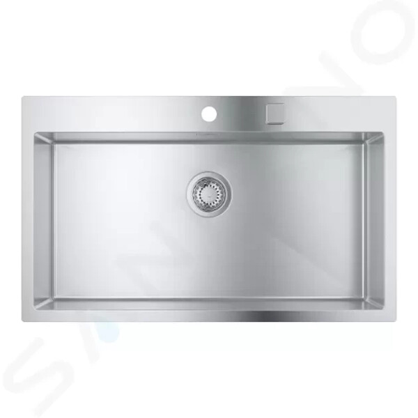 GROHE - Dřezy Dřez K800 s automatickým odtokem, 846x510 mm, kartáčovaná nerez 31584SD1