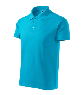 Cotton Heavy polokošile pánská tyrkysová 3XL