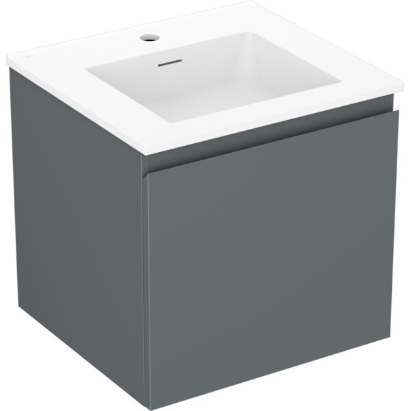MEXEN/S - Orio koupelnová skříňka 50 cm s umyvadlem Otis, 1 šuplík, grafit mat/bílá mat 91A10-05047-1-BF66-W18M01