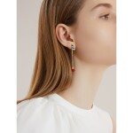 Vánoční náušnice Santa Claus a Vánoční stromeček, Zlatá