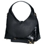 Luxusní dámská kožená kabelka do ruky Elizaveta, černá