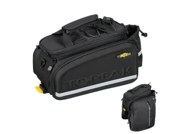 Topeak MTX Trunk Bag DXP černá / Brašna na nosič kola s bočnicemi / 19,4 l / QuickTrack MTX / 600D polyester (T-TT9635B2)