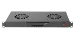 Lanberg 19" ventilační panel s LCD displejem / Ventilační panel / 1U / 2× ventilátor / termostat / 230 V (AK-1502-B)