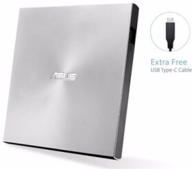 ASUS SDRW-08U9M-U vypalovačka / slim / USB 2.0 / USB-C / stříbrná (90DD02A2-M29000)