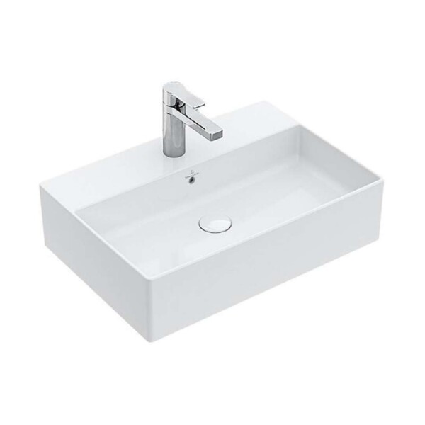 VILLEROY & BOCH - Memento 2.0 Umyvadlo na desku 50x42 cm, s přepadem, otvor pro baterii, CeramicPlus, alpská bílá 4A0750R1