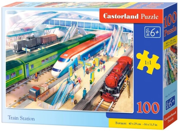 Puzzle Castorland 100 dílků premium - Vlaková zastávka