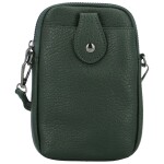 Trendy dámská koženková crossbody kapsa Asirys, tmavě zelená