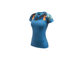 SENSOR MERINO IMPRESS dámské triko kr.rukáv modrá/universe