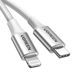 UGREEN US304 70523 USB-C to Lightning MFi kabel stříbrná / USB-C / 1m (70523)