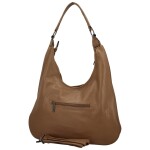 Stylová dámská koženková kabelka na rameno Petrit, khaki