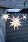 STAR TRADING Venkovní svítící hvězda Alice 3D Ø 60 cm, bílá barva, plast