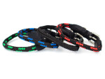 Rope obojek pro psa z lana | 32 - 39 cm Barva: Černo-modrá, Obvod krku: 32 - 35 cm