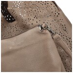 Módní koženková sada kabelek přes rameno a crossbody Saga, béžová