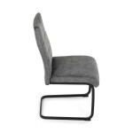 Židle jídelní, šedý samet, černá pohupová podnož