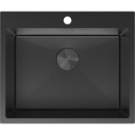 MEXEN - Solix ocelový dřez 1-bowl 600 x 500 mm, černá 6408601000-70