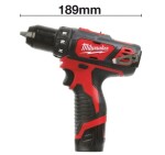 Aku vrtací šroubovák Milwaukee M12 BDD-202C 4933441915