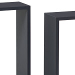 Polička nástěnná, sada 3 ks, MDF, barva šedá matná, baleno v ochranné fólii