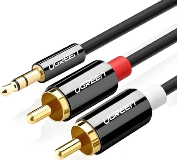 Ugreen 10591B černá / Kabel / Jack 3,5 mm (M) - 2x RCA (Cinch, M) / 5 m (10591B)