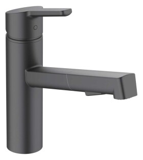 KLUDI - M3 Dřezová baterie s výsuvnou sprškou, matná černá 585813975