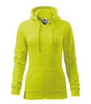 Trendy Zipper mikina dámská limetková XS