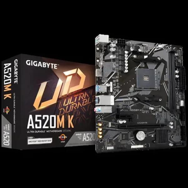 GIGABYTE A520M K / Základní deska / AMD A520 / AM4 / 2x DDR4 / 4x SATA III / mATX (A520M K)