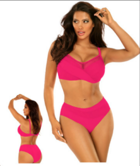 Dámské dvoudílné plavky Fashion 18 S940FA18-2d tm. růžové Self