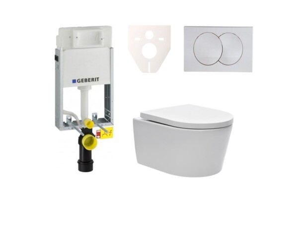 Cenově zvýhodněný závěsný WC set Geberit k zazdění + WC SAT Brevis SIKOGE1W7 SIKOGE1W7