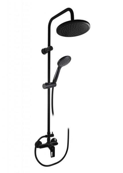 SLEZAK-RAV - Vodovodní baterie sprchová COLORADO s hlavovou a ruční sprchou černá matná, Barva: černá matná, Rozměr: 150 mm CO282.5/7CMAT