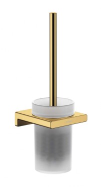 HANSGROHE - AddStoris WC štětka nástěnná, matné sklo/leštěný vzhled zlata 41752990