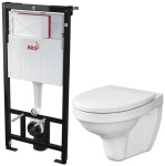 ALCA Předstěnový instalační systém bez tlačítka + WC CERSANIT DELFI + SEDÁTKO AM101/1120 X DE1