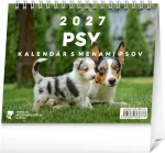 NOTIQUE Stolový kalendár Psy 2027 / Stolní kalendář / slovenský / se jmény psů / 16,5 x 13 cm