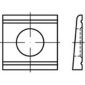 Podložka klínová 17 mm ocel 50 ks TOOLCRAFT 139583
