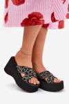 Dámské Klapky Na Klínu A Platformě Leopardí Černé Sevolee 40
