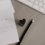 Eulenschnitt Guma na gumování Heart Black, černá barva, plast