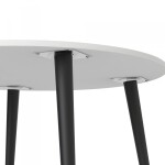 Retro jídelní stůl oválný Oslo 75397 bílý/černé nohy
