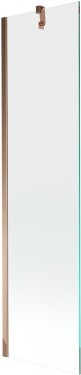 MEXEN/S - Next vanová zástěna FIX 50x150, transparent, růžové zlato 895-050-000-00-00-60