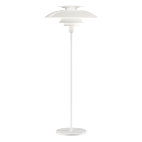 Louis Poulsen Stojací lampa PH 80 White, bílá barva, sklo, kov