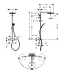 HANSGROHE - Pulsify S Puro Sprchový set s termostatem, průměr 26 cm, 3 proudy, kartáčovaný černý chrom 24236340