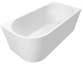 AQUALINE - TIBERA R rohová stojící vana, 160x75cm, bílá E1027