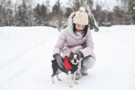 Slim-rainy obleček pro psa na zip Barva: Černo-červená, Délka zad (cm): 51, Obvod hrudníku: 74 - 80 cm