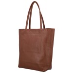 Trendy dámská kožená kabelka na rameno Sascha, hnědá