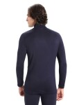 Pánské merino tričko s dlouhým rukávem ICEBREAKER Mens 260 Tech LS Half Zip, Midnight Navy velikost: L