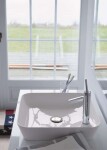 DURAVIT - Cape Cod Umyvadlo na desku 46x46 cm, bez přepadu, s otvorem pro baterii, DuraCeram, WonderGliss, matná bílá 23404632001